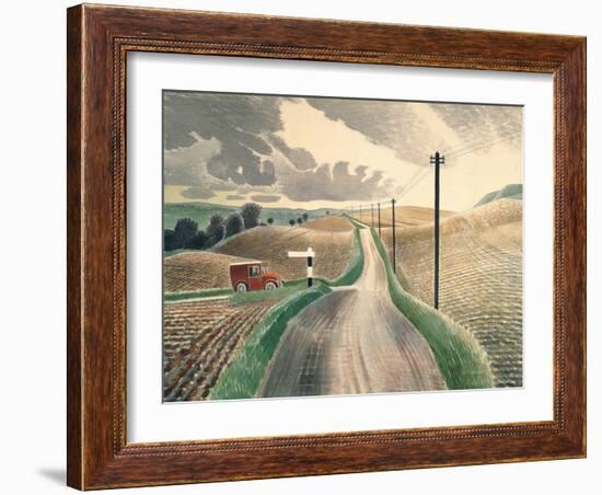 Wiltshire Landscape-Eric Ravilious-Framed Giclee Print