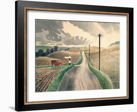 Wiltshire Landscape-Eric Ravilious-Framed Giclee Print