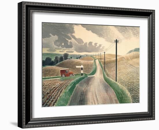 Wiltshire Landscape-Eric Ravilious-Framed Giclee Print