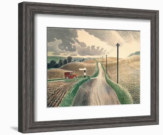 Wiltshire Landscape-Eric Ravilious-Framed Giclee Print