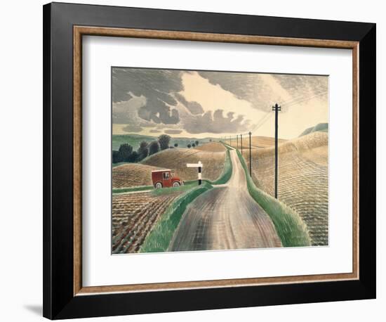 Wiltshire Landscape-Eric Ravilious-Framed Giclee Print