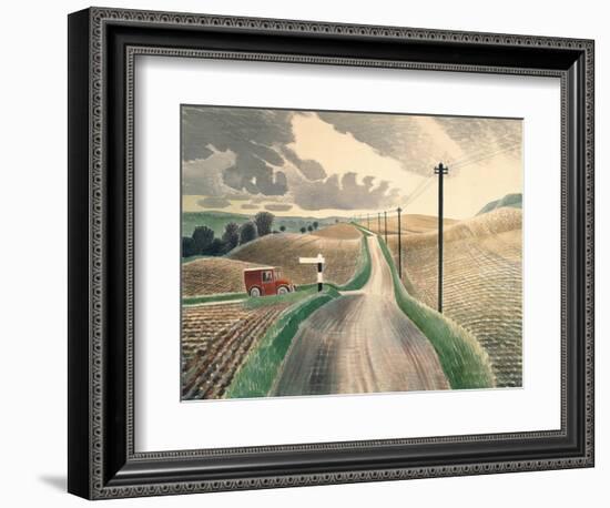 Wiltshire Landscape-Eric Ravilious-Framed Giclee Print