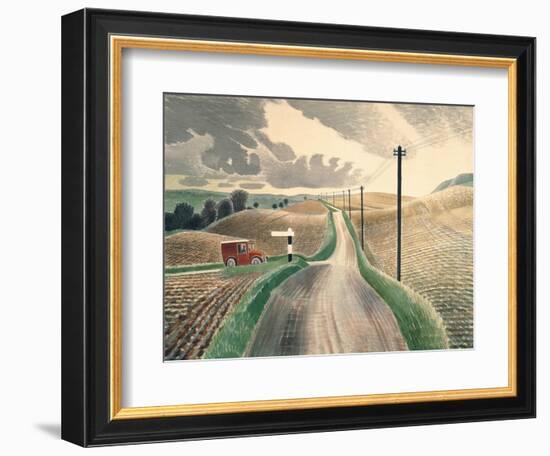 Wiltshire Landscape-Eric Ravilious-Framed Giclee Print