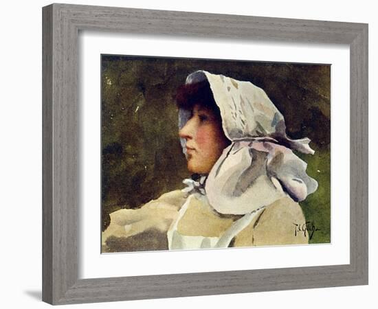 Wiltshire Sunbonnet-T C Gotch-Framed Art Print