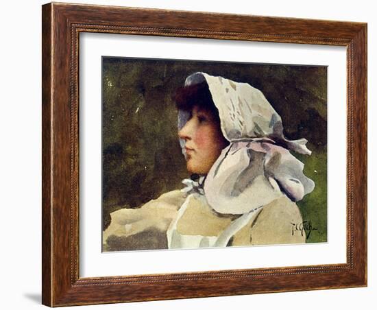 Wiltshire Sunbonnet-T C Gotch-Framed Art Print