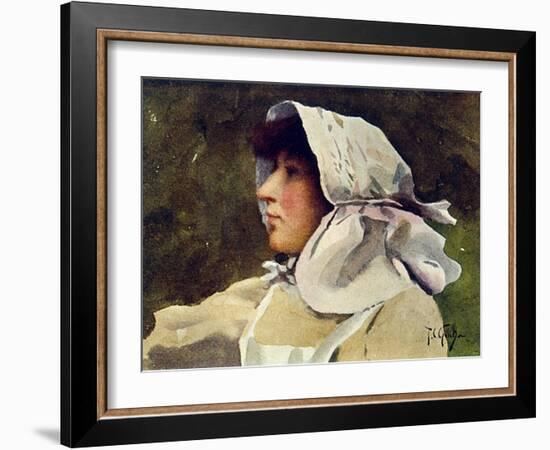 Wiltshire Sunbonnet-T C Gotch-Framed Art Print