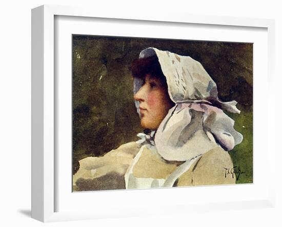 Wiltshire Sunbonnet-T C Gotch-Framed Art Print