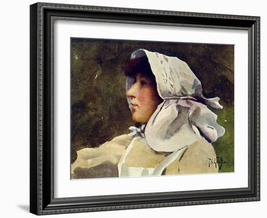 Wiltshire Sunbonnet-T C Gotch-Framed Art Print