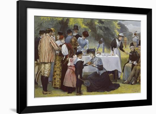 Wimbledon Tennis Party-Edward Brewtnall-Framed Giclee Print