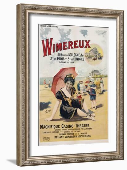 Wimereux Travel Poster-Henri Gray-Framed Giclee Print