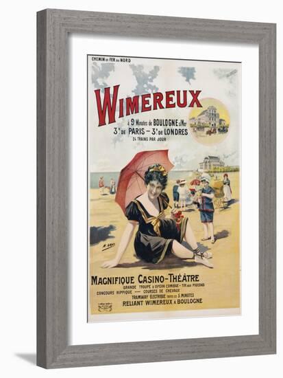 Wimereux Travel Poster-Henri Gray-Framed Giclee Print