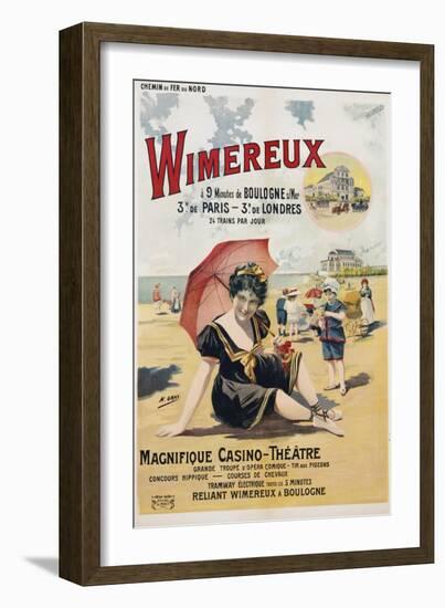 Wimereux Travel Poster-Henri Gray-Framed Giclee Print