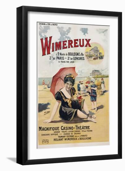 Wimereux Travel Poster-Henri Gray-Framed Giclee Print