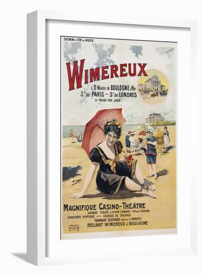 Wimereux Travel Poster-Henri Gray-Framed Giclee Print