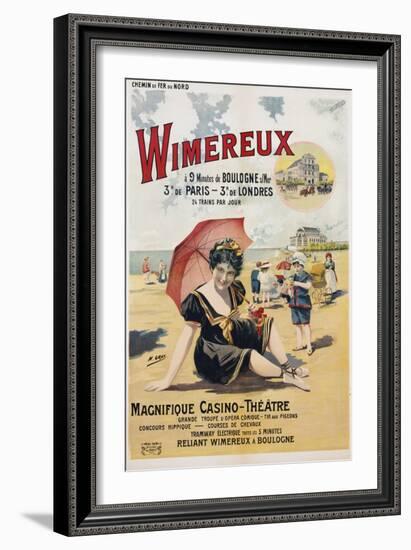 Wimereux Travel Poster-Henri Gray-Framed Giclee Print