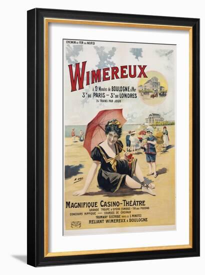 Wimereux Travel Poster-Henri Gray-Framed Giclee Print