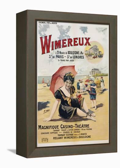 Wimereux Travel Poster-Henri Gray-Framed Premier Image Canvas