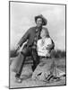 Winchester 73 by AnthonyMann with James Stewart and Shelley winters, 1950 (b/w photo)-null-Mounted Photo