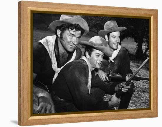 Winchester 73 by AnthonyMann with Tony Curtis, 1950 (photo)-null-Framed Stretched Canvas