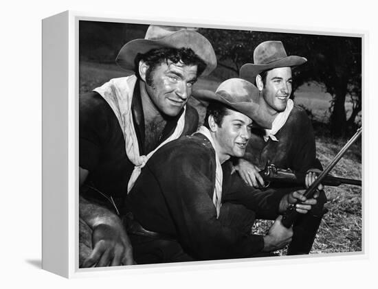 Winchester 73 by AnthonyMann with Tony Curtis, 1950 (photo)-null-Framed Stretched Canvas