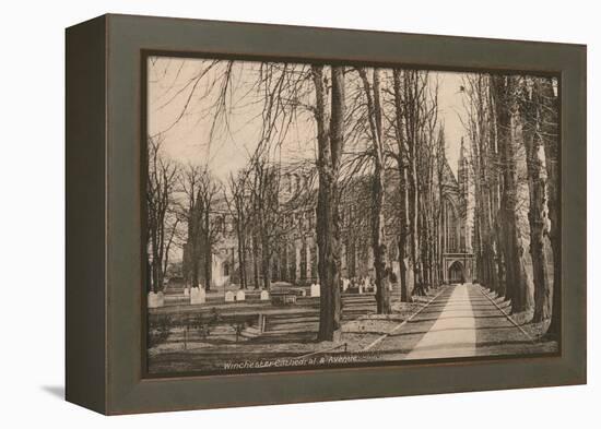 Winchester Cathedral and Avenue, Hampshire, early 20th century(?)-Unknown-Framed Premier Image Canvas