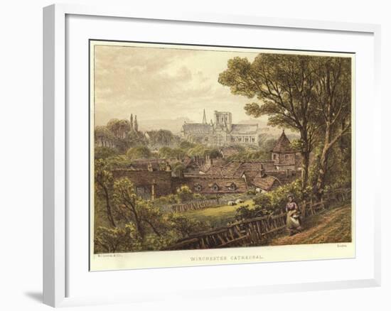 Winchester Cathedral in Winchester-null-Framed Giclee Print