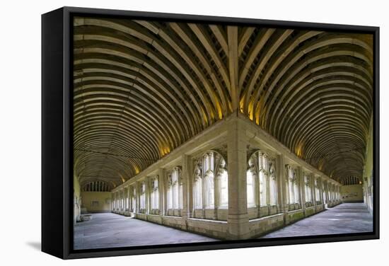 Winchester College Cloister Arcades-Paul Rapson-Framed Premier Image Canvas