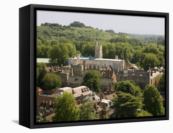 Winchester College from Cathedral Tower, Hampshire, England, United Kingdom, Europe-Richardson Rolf-Framed Premier Image Canvas