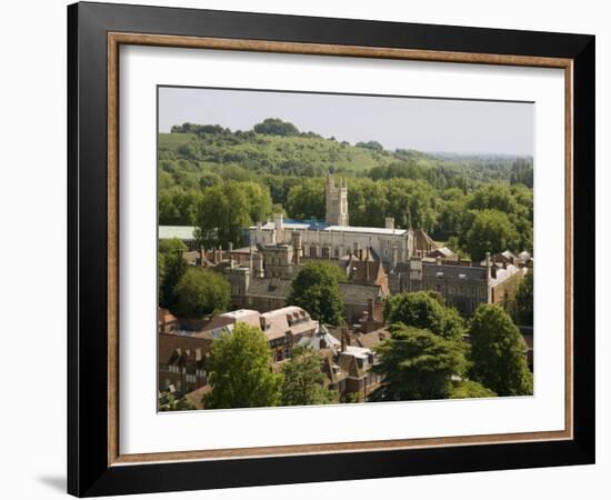 Winchester College from Cathedral Tower, Hampshire, England, United Kingdom, Europe-Richardson Rolf-Framed Photographic Print