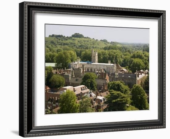 Winchester College from Cathedral Tower, Hampshire, England, United Kingdom, Europe-Richardson Rolf-Framed Photographic Print