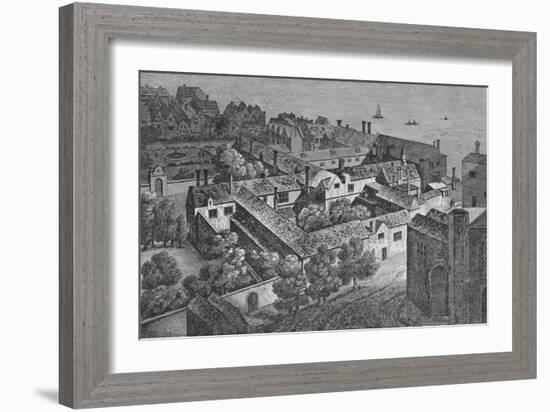 'Winchester House, Southwark, about 1649, from the tower of St. Saviour's', c1812,-Wenceslaus Hollar-Framed Giclee Print