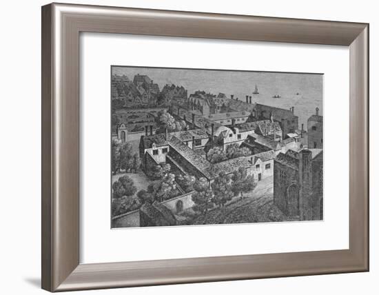 'Winchester House, Southwark, about 1649, from the tower of St. Saviour's', c1812,-Wenceslaus Hollar-Framed Giclee Print