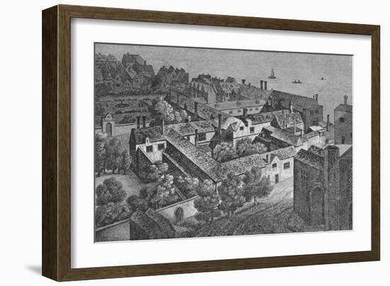 'Winchester House, Southwark, about 1649, from the tower of St. Saviour's', c1812,-Wenceslaus Hollar-Framed Giclee Print