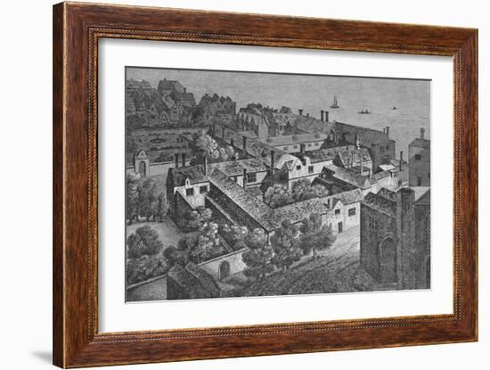 'Winchester House, Southwark, about 1649, from the tower of St. Saviour's', c1812,-Wenceslaus Hollar-Framed Giclee Print