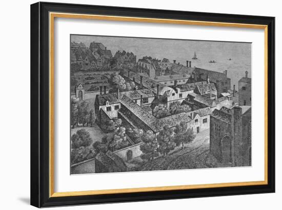 'Winchester House, Southwark, about 1649, from the tower of St. Saviour's', c1812,-Wenceslaus Hollar-Framed Giclee Print