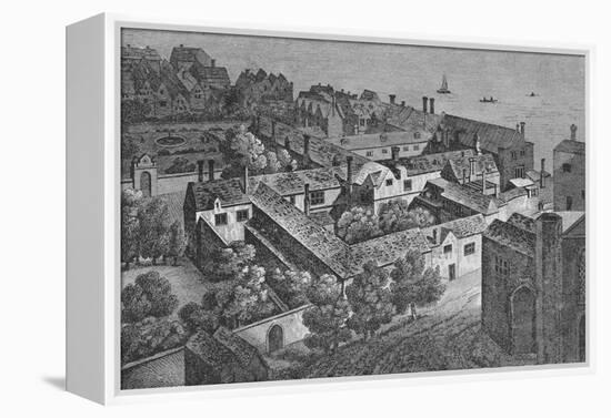 'Winchester House, Southwark, about 1649, from the tower of St. Saviour's', c1812,-Wenceslaus Hollar-Framed Premier Image Canvas