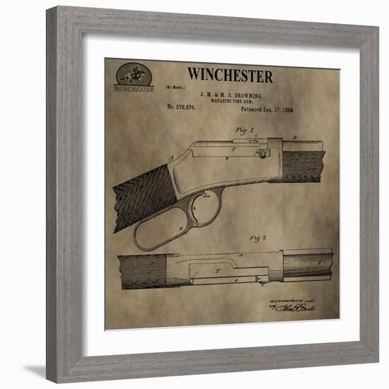 Winchester Magazine Fire Arm,-Dan Sproul-Framed Art Print