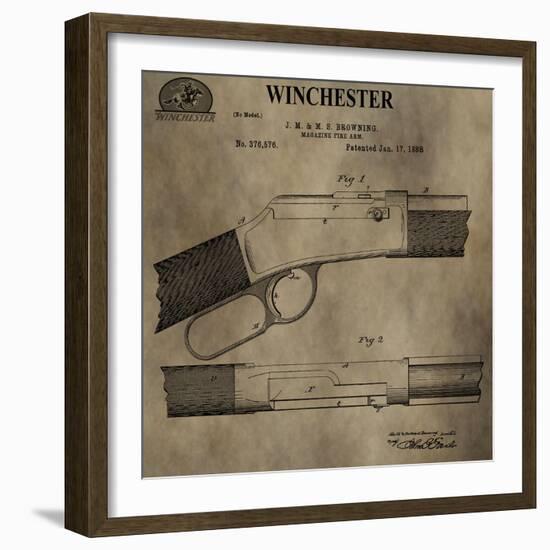 Winchester Magazine Fire Arm,-Dan Sproul-Framed Art Print