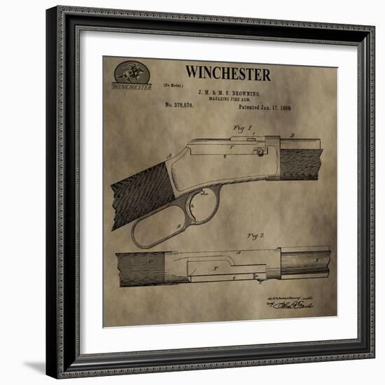 Winchester Magazine Fire Arm,-Dan Sproul-Framed Art Print