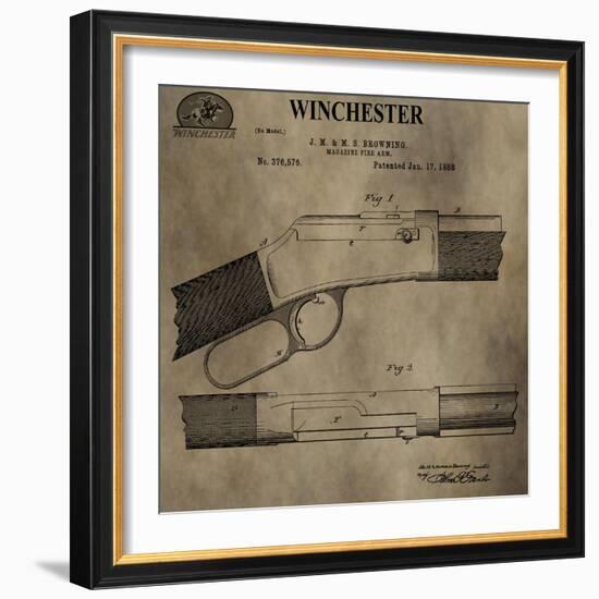 Winchester Magazine Fire Arm,-Dan Sproul-Framed Art Print