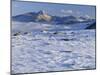 Wind-Blown Snow & Longs Peak Above Clouds, Rocky Mountains, Colorado, USA-Scott T. Smith-Mounted Photographic Print