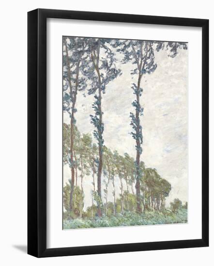 Wind Effect, Series of The Poplars 1891-Claude Monet-Framed Premium Giclee Print