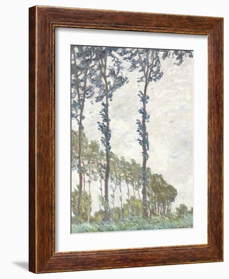 Wind Effect, Series of The Poplars 1891-Claude Monet-Framed Premium Giclee Print