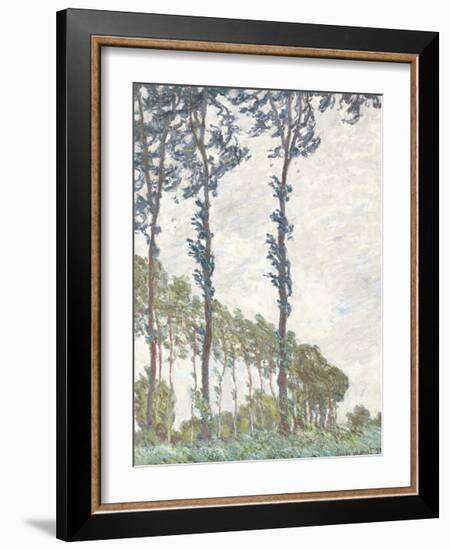 Wind Effect, Series of The Poplars 1891-Claude Monet-Framed Premium Giclee Print