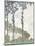 Wind Effect, Series of The Poplars 1891-Claude Monet-Mounted Premium Giclee Print