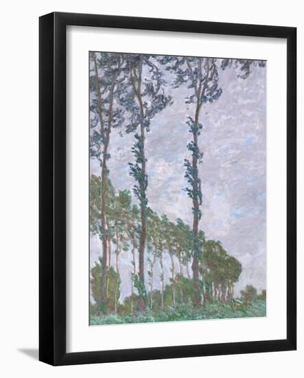 Wind Effect, Series of the Poplars, 1891-Claude Monet-Framed Giclee Print