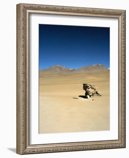 Wind Eroded Rock, Salar De Uyuni, Uyuni, Bolivia, South America-Mark Chivers-Framed Photographic Print