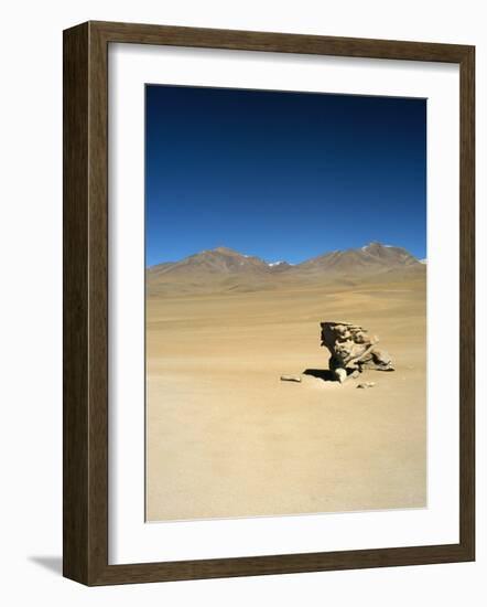 Wind Eroded Rock, Salar De Uyuni, Uyuni, Bolivia, South America-Mark Chivers-Framed Photographic Print