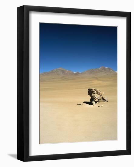 Wind Eroded Rock, Salar De Uyuni, Uyuni, Bolivia, South America-Mark Chivers-Framed Photographic Print