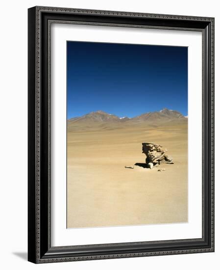 Wind Eroded Rock, Salar De Uyuni, Uyuni, Bolivia, South America-Mark Chivers-Framed Photographic Print